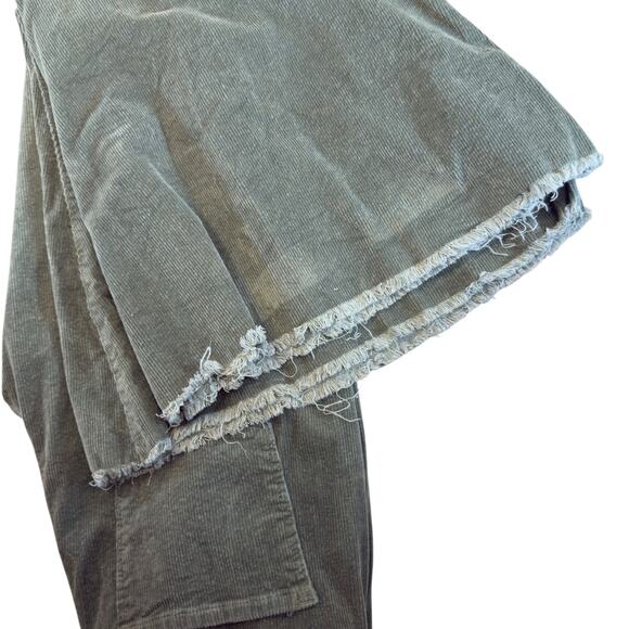 Flamingo Women’s Size L mid rise green corduroy boho flare leg pants 3624 - Picture 6 of 8